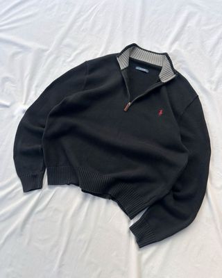 Sudadera Polo Ralph Lauren Negra Media Cremallera