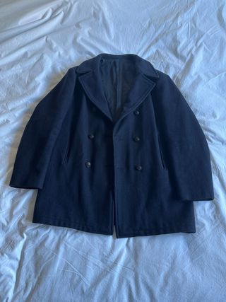 Chaquetón marinero lana pura azul