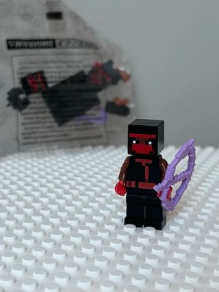 Ninja Minecraft lego compatibile nero rosso