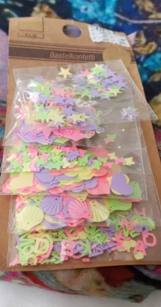 Confeti Manualidades Estrellas Corazones Conchas