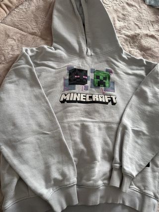 Sudadera Minecraft Enderman Creeper Gris para niño