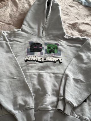 Sudadera Minecraft Enderman Creeper Gris para niño
