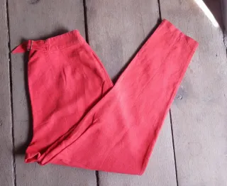 Pantalones vintage verano rojos. T. 42