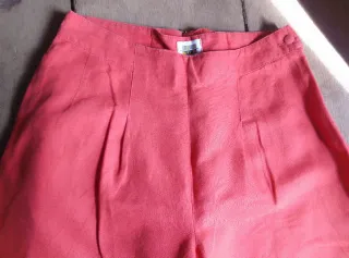 Pantalones vintage verano rojos. T. 42