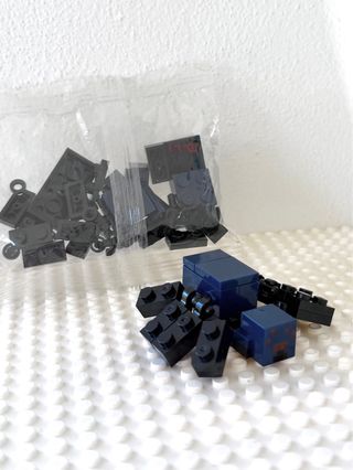 Ragno LEGO Minecraft compatibile blu nero