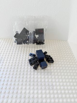 Ragno LEGO Minecraft compatibile blu nero