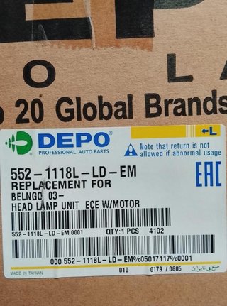 Citroen 1378 552-1118l-ld-em faro izq berlingo - 1