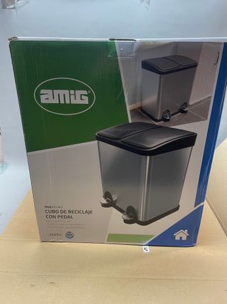 Amig RECIK2 Cubo Reciclaje Doble Pedal 30L