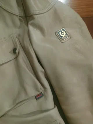 Chaqueta Belstaff Cuero Beige