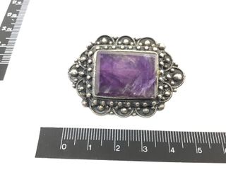 broche plata 925mm con piedra