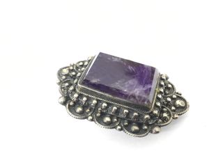 broche plata 925mm con piedra