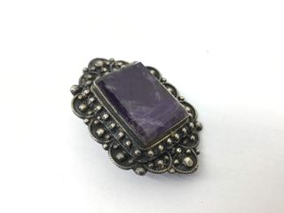 broche plata 925mm con piedra