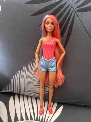 Barbie con traje de baño y shorts