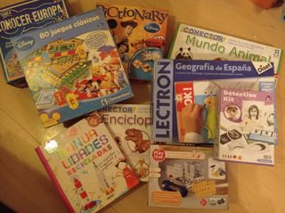 Lote 9 juegos infantiles Disney, Pictionnary, Geog