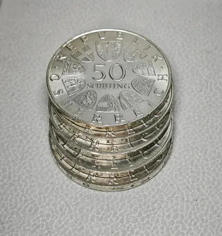 Austria 50 Chelines Plata 0.900