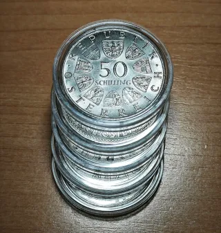 Austria 50 Chelines Plata 0.900