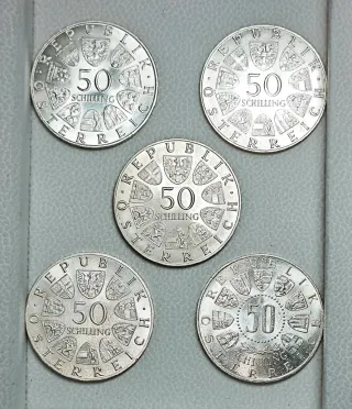 Austria 50 Chelines Plata 0.900