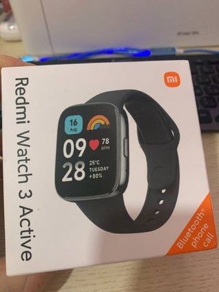 Xiaomi Redmi Watch 3 Active - Chiamate Bluetooth, Display LCD da 1,83", Monitor della frequenza cardiaca, +100 Modalità Sportive, fino a 12 giorni di autonomia, Nero (Versione ES + 3 anni di garanzia)