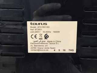 freidora de aire taurus afa1601xd