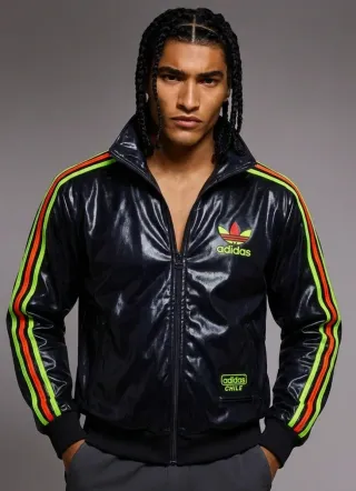 S/M Chaqueta Adidas Chile 62 Negra/Multicolor