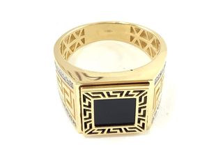 sello oro 18k con piedra