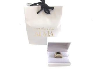 sello oro 18k con piedra