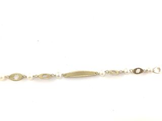 esclava oro 18k con piedra