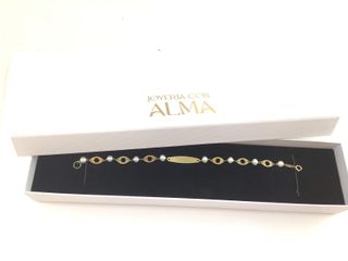 esclava oro 18k con piedra