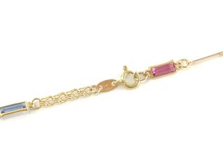 collar oro 18k con piedra 22cm