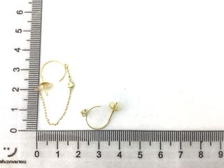 pendientes oro 18k con piedra con circonita
