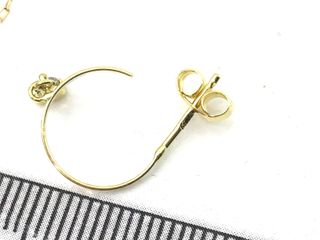 pendientes oro 18k con piedra con circonita
