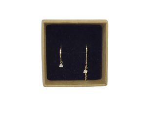 pendientes oro 18k con piedra con circonita