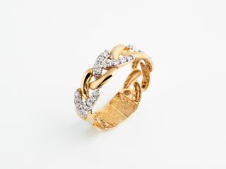 anillo oro 18k con piedra con circonita