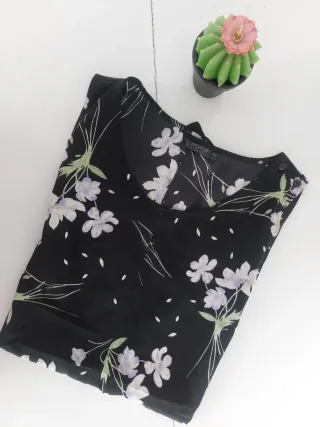 Mono floral Topshop negro