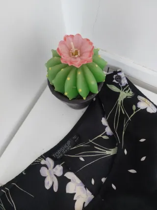 Mono floral Topshop negro