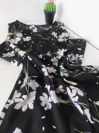 Mono floral Topshop negro