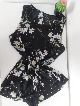 Mono floral Topshop negro