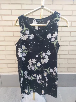 Mono floral Topshop negro