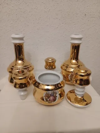 Antico set di flaconi per profumi/incensieri