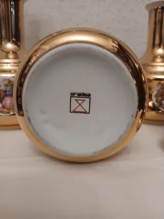 Antico set di flaconi per profumi/incensieri