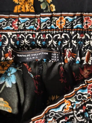 Pantalón Palazzo Zara Tobillero Estampado