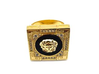 sello oro 18k con piedra con circonita