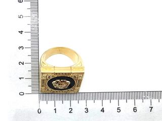 sello oro 18k con piedra con circonita