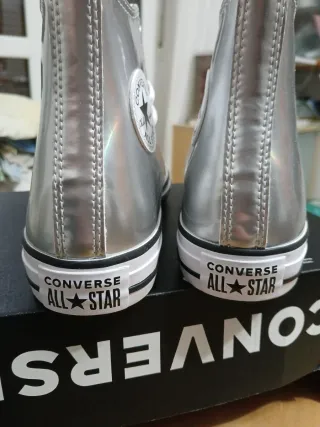 Converse All Star Argento Tg 38