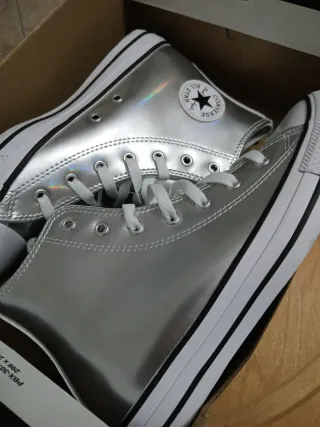Converse All Star Argento Tg 38