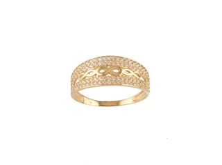 anillo oro 18k con piedra con circonita