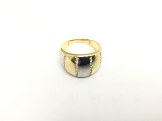 anillo oro 18k con piedra con circonita