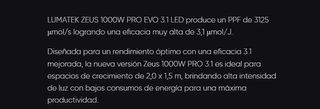 LED 1000W ZEUS PRO EVO 3.1 LUMATEK EN OFERTA