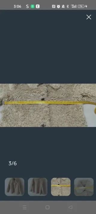 Chaquetón pelo Teddy Camel Talla M