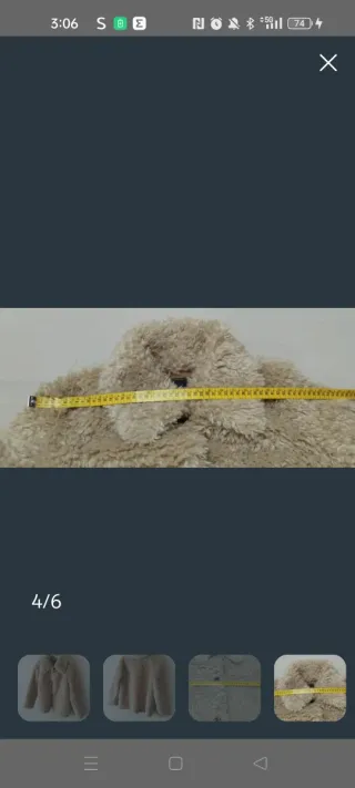 Chaquetón pelo Teddy Camel Talla M